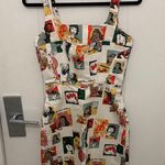 Farm Rio Reformation Davies Bustier Denim Mini Dress Comic Size 4 Photo 0