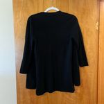 Talbots Women Black Open Front Cardigan Sweater Cotton Rayon 3/4 Sleeve Small Photo 10