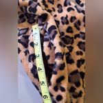 Leopard Print Robe Cozy house Full Zipper Two Pockets Lounger Wear Size 2 Brown Photo 8