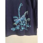 Storybook Knits Small Sweater Tunic Sweater Dragonfly Embroidered Blue Y2K Photo 4