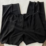 Eileen Fisher 100% Silk Black Front Zip Flowy Minimalist Pants Size L $245 Photo 1