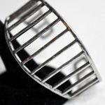 Lucky Brand  Matted Silver Tone Multi Bar Unisex Cuff Very Gently Worn Bracelet Photo 0