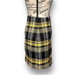 New Grey Lab Black Yellow Plaid Tweed Mini Skirt Preppy Academia Fall Winter S Photo 3