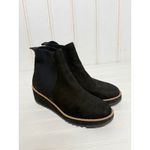 Eileen Fisher  Black Suede Sock Wedge Ankle Boots Women Size 10 Photo 2