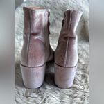 Stuart Weitzman  Trendy Canvel Bootie In Candy Pink Velvet Block Heel Size 7M Photo 6