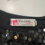 YVETTE FASHION Black Sequin Sleeveless Tank Top Women's Party Glam Stretch Size M Photo 2