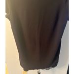 Worthington Women's Black Gold Zippers on the shoulders pleated back top size 0X Photo 2