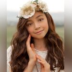 Joyfolie Mia Joy Orly Flower Crown in Cream (OS) White Photo 0