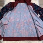 LOGO By Lori Goldstein LOGO Lounge Lori Goldstein floral zip front hooded sweatshirt jacket NWOT Photo 8