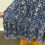 Max Studio  Dress Midi Butterfly Print Flutter Sleeve Tiered Ruffle Blue Pink Photo 14