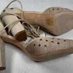 Lauren Ralph Lauren Verna Ankle Wrap D'Orsay Pumps Beige Calf Hair Leather Sz10B Tan Size 10 Photo 0