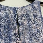 Rory Beca Womens Blue Snakeprint Round Neck Sleeveless A Line Dress Silk Small Photo 4