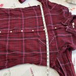 Gap Red Casual Button Down red and pink flannel Shirt Relaxed Fit size XL Photo 4