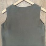 Kate Hill Vintage  Petite Sleeveless 100% Silk Shell Tank in Olive Green Medium Photo 5