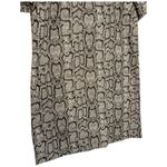 ZARA Woman Snakeskin Textured Short Sleeve Round Neck Shift Dress Brown XS Photo 2