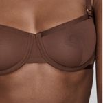 New CUUP The Balconette Mesh Bra Size 32G Brown Espresso Sheer Underwire Photo 4