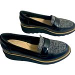 Clarks Women’s 5.5 Sharon Gracie Black White Tweed Supported Comfort Loafers Photo 1