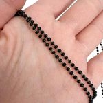 Dainty Silver & Gold Tone Black Seed Beaded Mangalsutra Rhinestone Necklaces Photo 3
