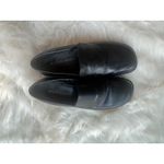 Franco Sarto  Loafers‎ woman's Black Leather Block Heel Shoes Classic Minimalist Photo 4