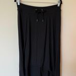 Athleta Hi Low Hem A-line Midi Skirt Pull On Drawstring Black Women's Size Small Photo 2