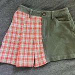 Green and red plaid mini skirt Photo 0
