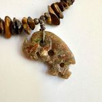 kokopelli unakite and tigers eye choker necklace Photo 3