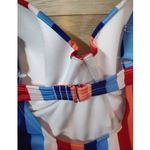 Oasis Outdoor  One Piece Swimsuit Patriotic Red White And Blue‎ Size Medium NEW Photo 2
