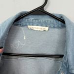 Cactus & Pearl Patch Detail Denim Jean Jacket Light Wash Women’s Size Small Photo 4