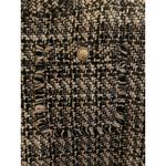 Karl Lagerfeld Paris Tweed Mini Skirt Black Beige Gold Accents Size‎ 12 Photo 5