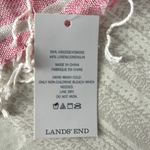 Land’s End Women’s Pink & White Striped Ombré Oblong Fringe Scarf Photo 6