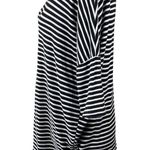 Agnes & Dora Striped Ribbed Top Pullover Short Sleeve Black White Size M Medium Photo 1