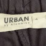 Alembika Urban Flare Pants black cotton blend one leg tonal dot motif size EU 4 Photo 11