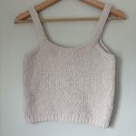 Missguided Cream Knitted Cropped Tank Top Tan Size 2 Photo 0