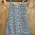 Ducks In A Row Modcloth Gray Sleeveless Cotton Dress Sz L White Size L Photo 0