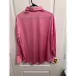 Maison dAmelie Paris Pink Satin Button Down Long Sleeve Shirt Women M Size M Photo 2