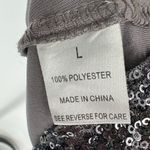 The Vintage Shop Cutout Silver Sequin Sleeveless Party Mini Dress Size Large Photo 9