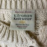 Kilronan Irish Merino Wool Cream Cable Knit Cardigan Sweater Small Photo 7