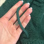 Forever 21  Fluffy Jacket Zip-Up Green Cropped Photo 3