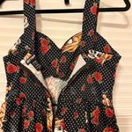 Hot Topic  Y2K Fit & Flare Dress - Iconic Skull Roses Rare Goth Pin Up Girl Sz L Photo 6