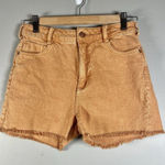Pilcro by Anthropologie‎ Women Brown Mustard Denim Shorts Size 25 Cutoffs Summer Orange Photo 0