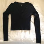 Black Crop Top Sweater Top Size M Photo 0