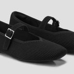 Vivaia Margot Square Toe Mary Jane Flats Black Shoes EU 37 US 6.5 Photo 0