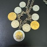 MILOR Italy 925 Sterling Silver Genuine Italian Lire Coin Charm 20” Necklace 57g Photo 6