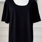 Natori  Scoop Neck Black Tunic T Shirt $130 L Photo 0