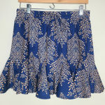 Cupshe  Women's Summer‎ Navy Print Skirt Ruffled Hem A-line Mini Size L Photo 0