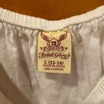 Faded Glory  White Ruffled Bib Collar Blouse Vintage Large Photo 3