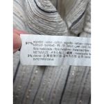 ZARA  White Metallic Striped Cotton Blend Button Down Flowy Top Large Lightweight Photo 8