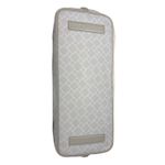 TUMI Everyday Tote Gray Coated Canvas Leather Handles Large Zip Top Travel VGUC Photo 9