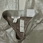 White House | Black Market WHBM Metallic silver wide leg pants Photo 2