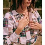 Sezane Chemise Bruna Patchwork Long Sleeve Blouse FR 46 US 14 Boho Cottagecore Photo 3